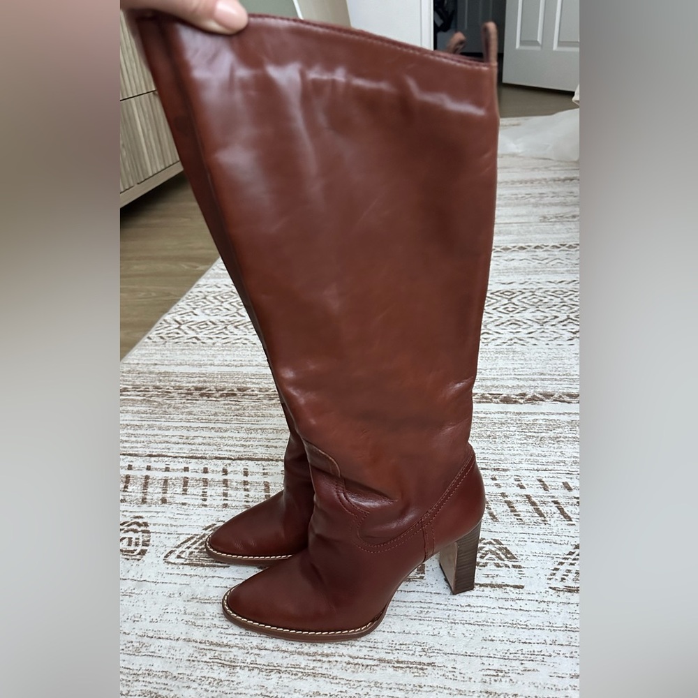 Zara leather heeled boots - Picture 8 of 12